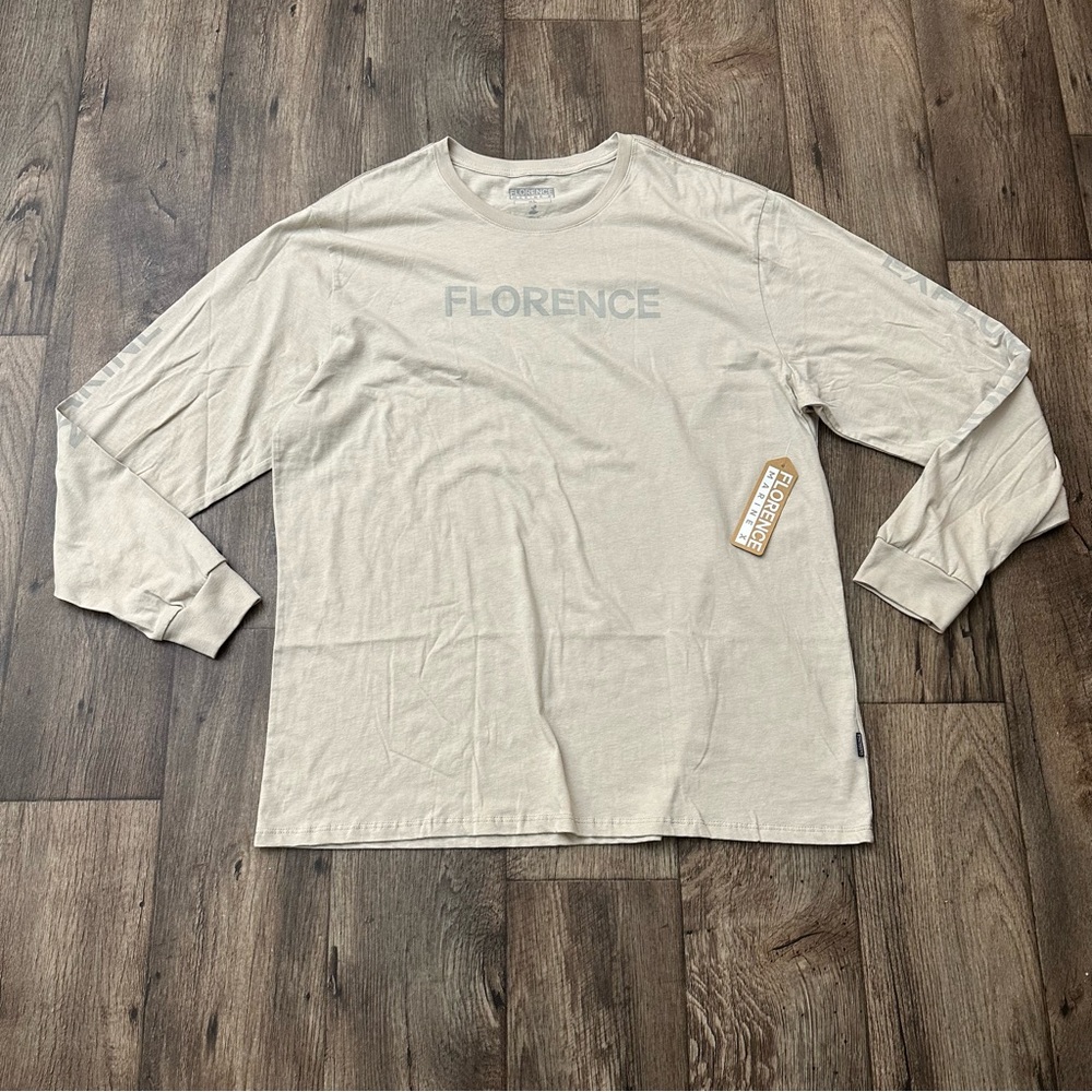Florence Marine X Echo Organic Long Sleeve T-Shirt Men’s Size XL Beige